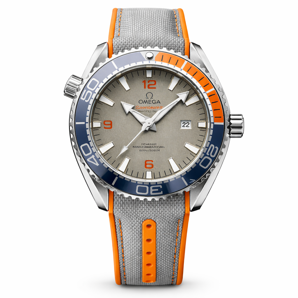 Omega Mens Watch Quartz Machine Date Working Premium Master Lock - Jewelsoftime