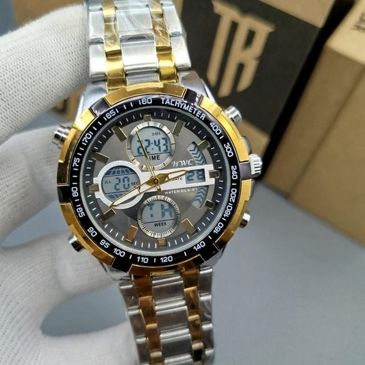 BWC BRITISH WATCH COMPANY – MEN'S WATCH - DIGITAL ANALOGUE WATCH WITH MULTIPLE FUNCTIONS - STAINLESS STEEL - Jewelsoftime