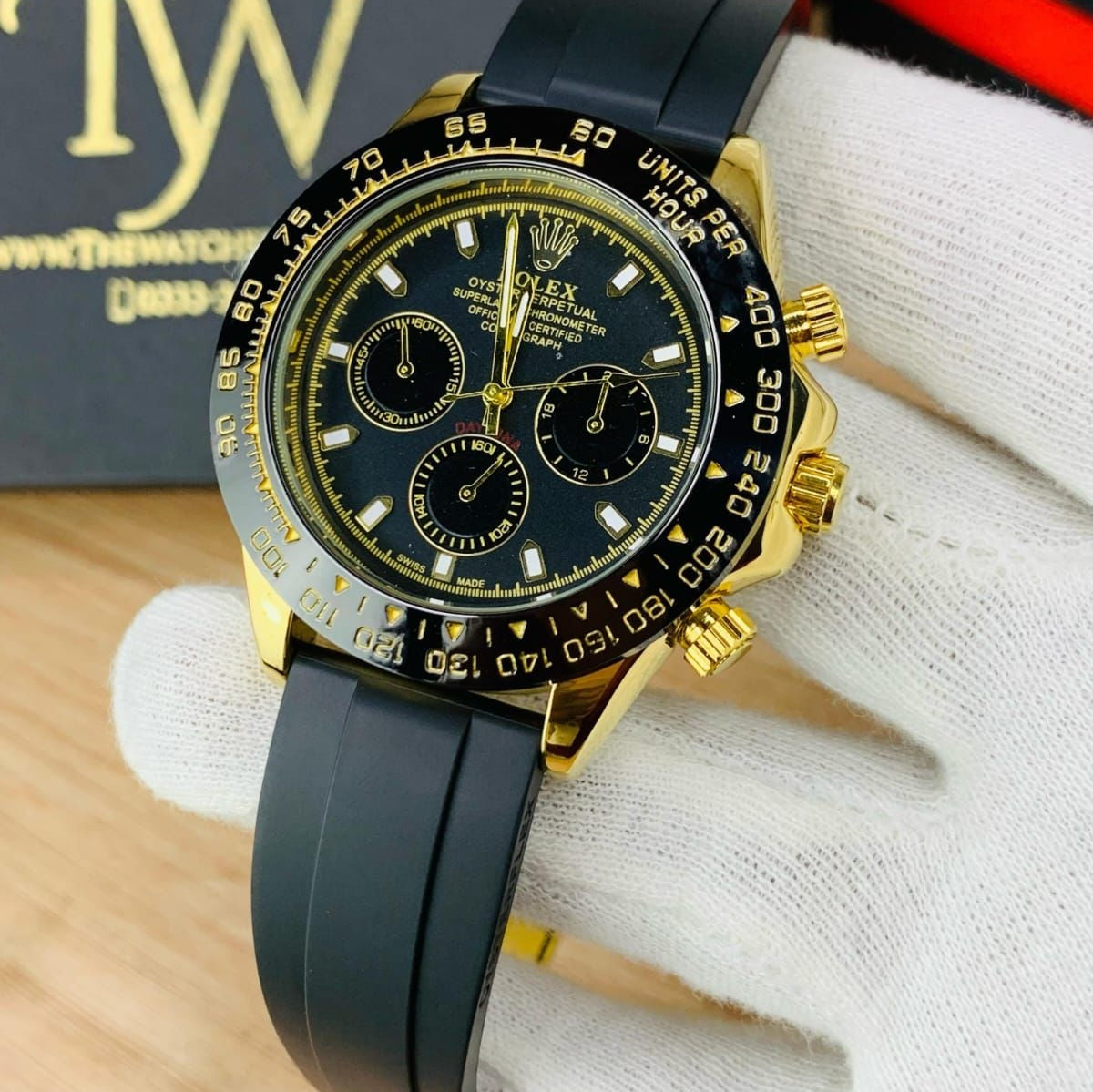 Rolex Daytona | Chrono working | Rubber Strap - Jewelsoftime