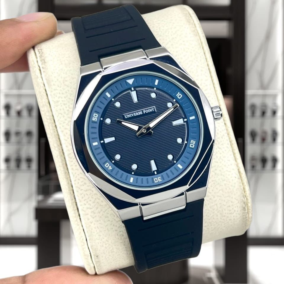 Universal Point U.P (Original) Men's Watch Quartz Movement-Rubber Strap With Magnetic Lock - Jewelsoftime
