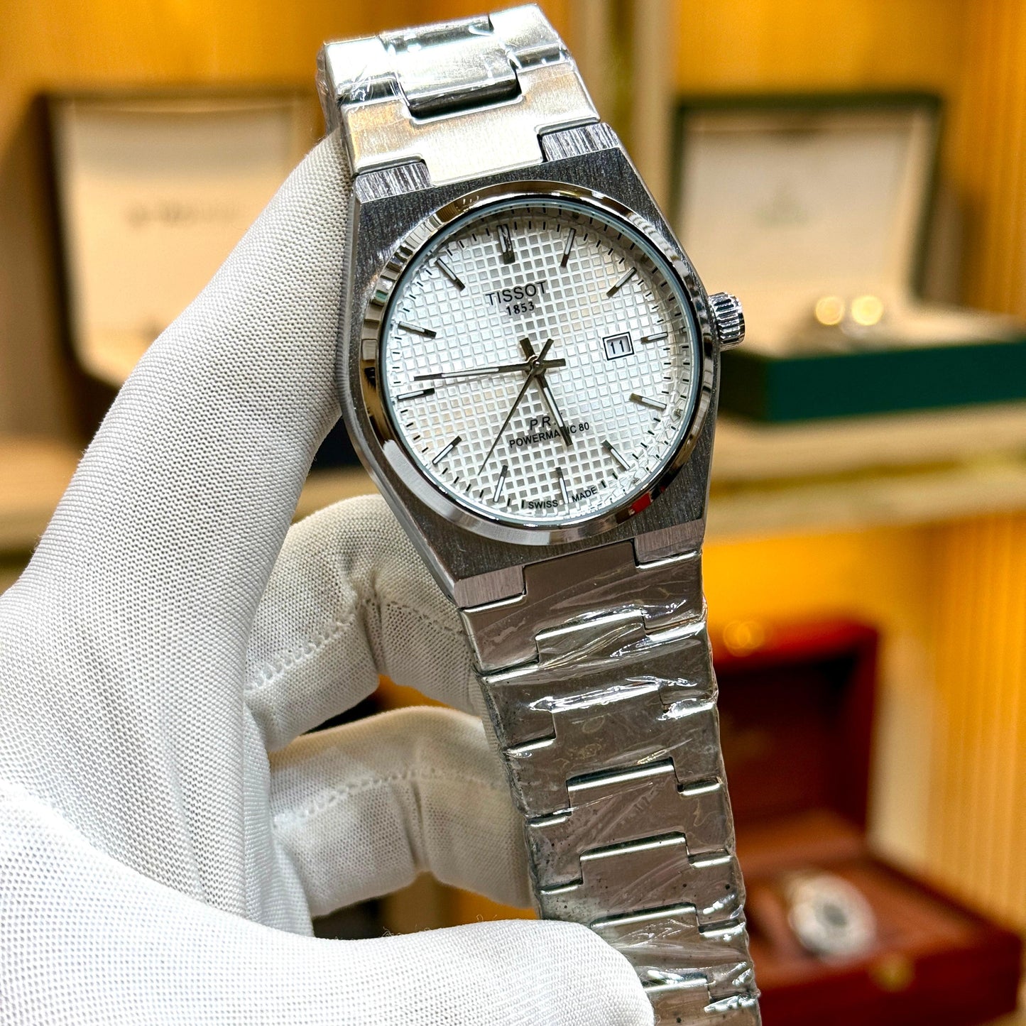 Tissot Prx Automatic Movement Mens Watch Skeleton Back Butterfly Master Lock - Jewelsoftime