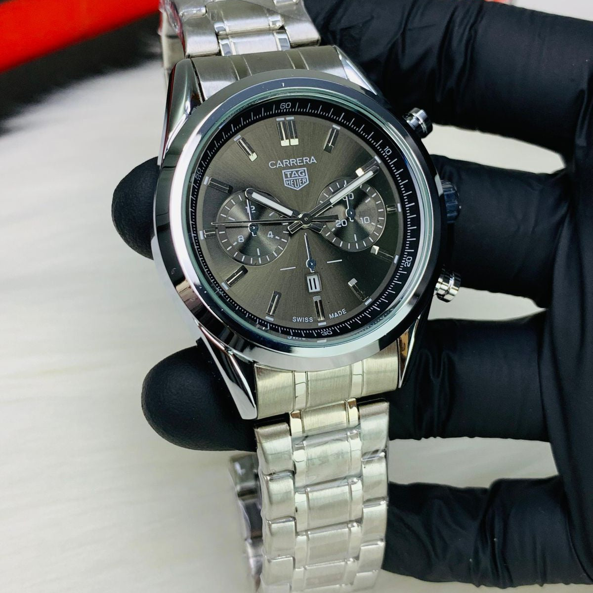 Tag Heuer Quartz Movement Master Lock Stainless steel Mens Watch - Jewelsoftime