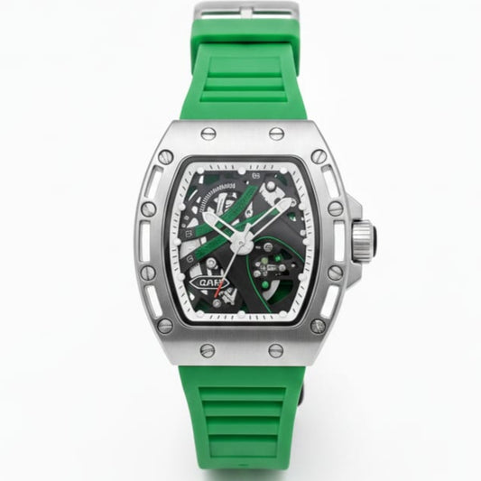 Richard Mille (RM) Men's Watch Quartz Movement Skeleton Face Rubber Strap - Jewelsoftime