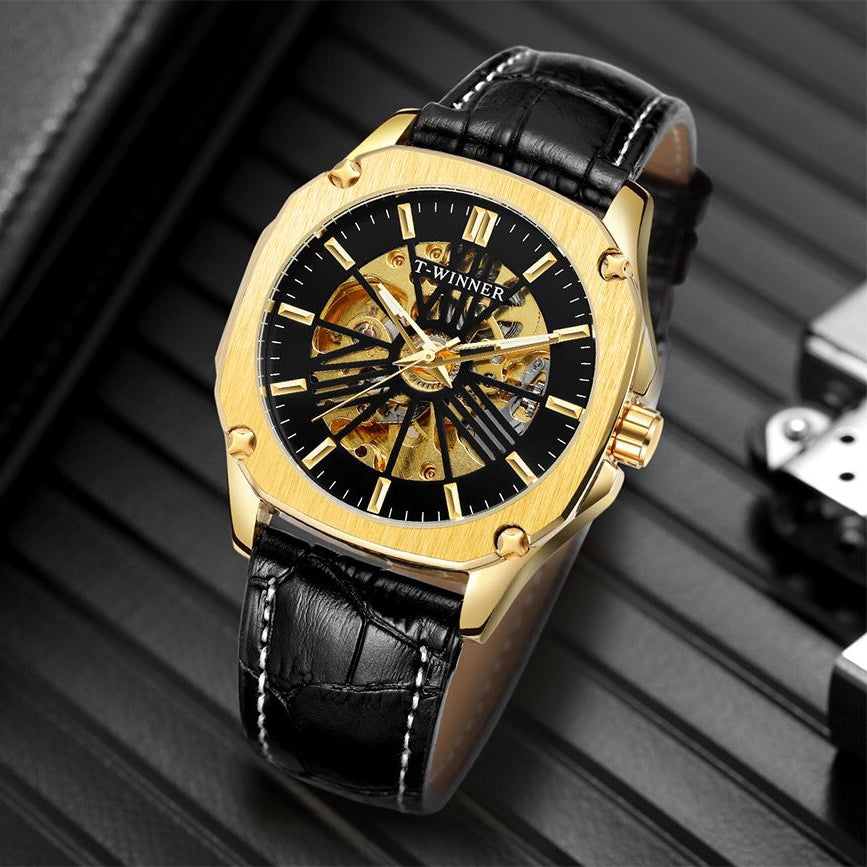 T WINNER CLASSIC DESIGNER SKELETON MEN'S WATCH - Jewelsoftime