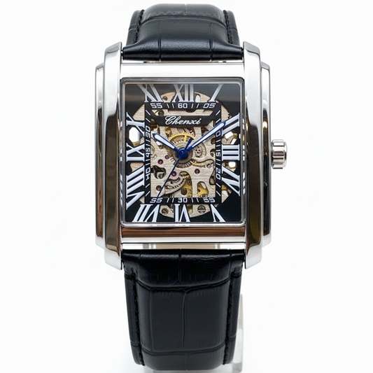 Chenxi Men’s Automatic Watch Leather Strap Buckle Lock