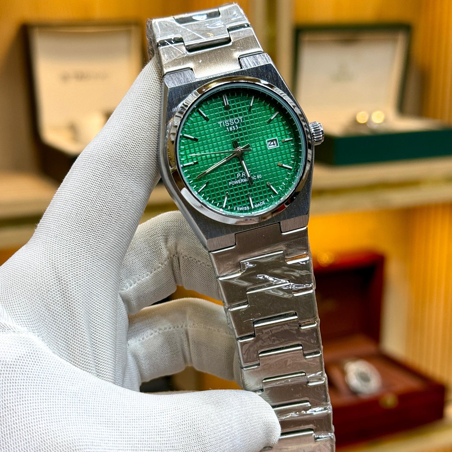 Tissot Prx Automatic Movement Mens Watch Skeleton Back Butterfly Master Lock - Jewelsoftime