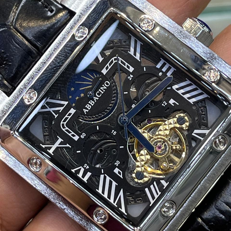 ABBACINO MOONGRAPH TANK AUTOMATIC MEN'S WATCH - Jewelsoftime