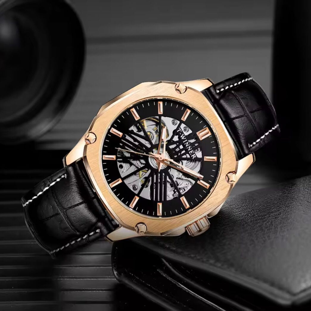 T WINNER CLASSIC DESIGNER SKELETON MEN'S WATCH - Jewelsoftime