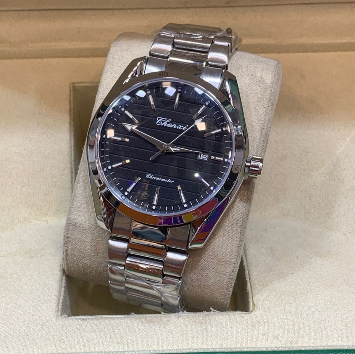 Chenxi Men’s Watch Quartz Movement Stainless Steel Butterfly Master Lock - Jewelsoftime