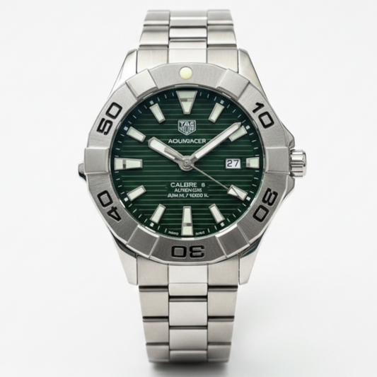 Tag Heuer Auqaracer Famour Model Date Working Bazel Working Heavy Weight Butterfly Master Lock - Jewelsoftime