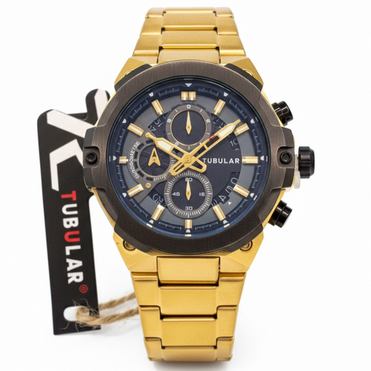 Tubular Premium Quartz Movement-Men's Watch Date Working Stainless Steel Chain Chronograph Working - Jewelsoftime