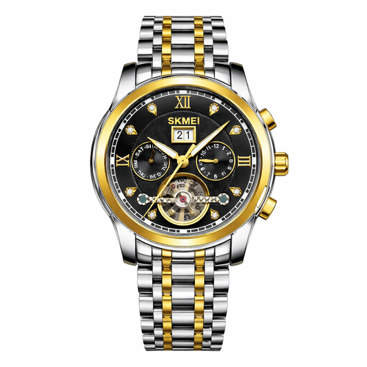Skmei Skeleton Automatic Movement Men's Watch – Date Working Choreograph Working - Jewelsoftime