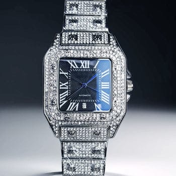 CARTIER VZ-25 DIAMOND-STUDDED LUXURY MEN'S WATCH – ELEGANCE & PRECISION - Jewelsoftime