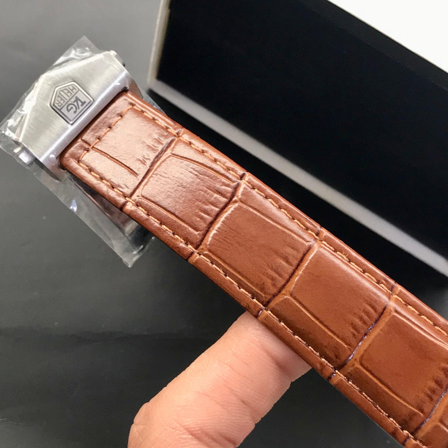 Tag Heuer Chronograph Working Date Working Leather strap Mens watch - Jewelsoftime