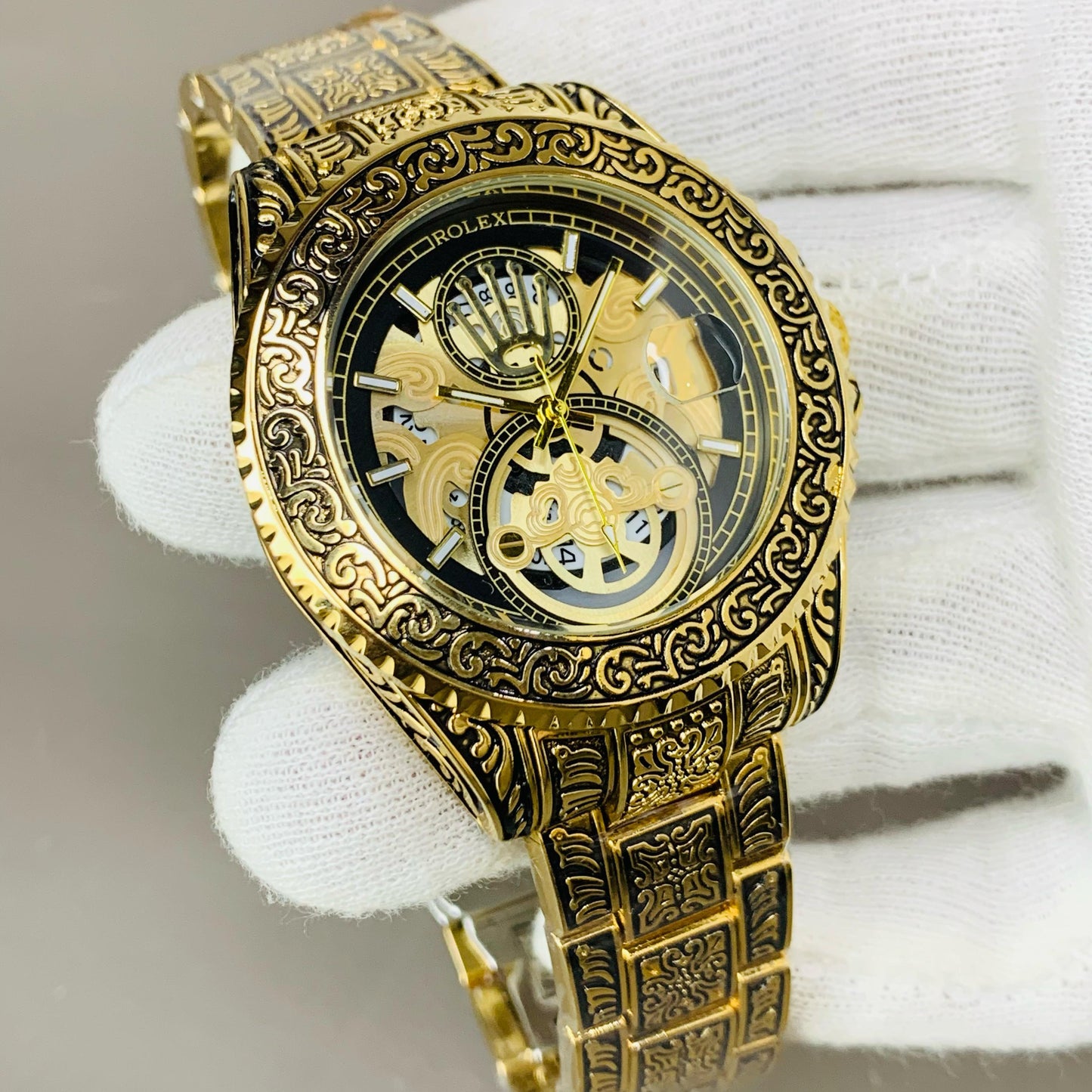 ROLEX ENGRAVING MODEL CHAIN WATCH - Jewelsoftime